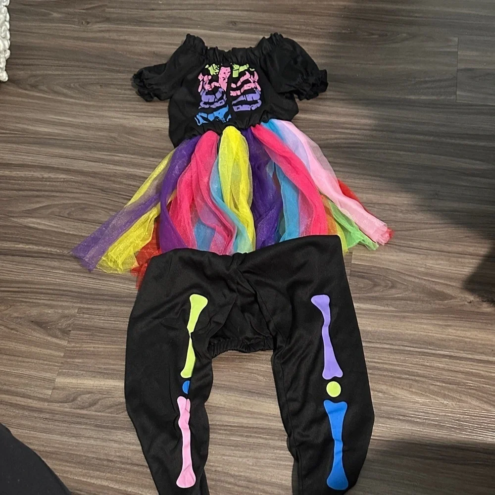 Colorful Skeleton Kids Costume